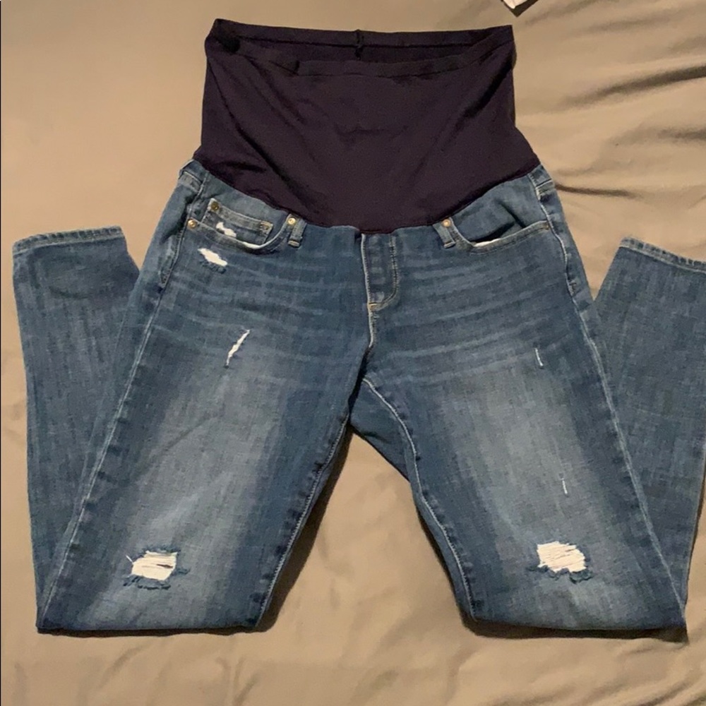 GAP maternity distressed jeggings, 29